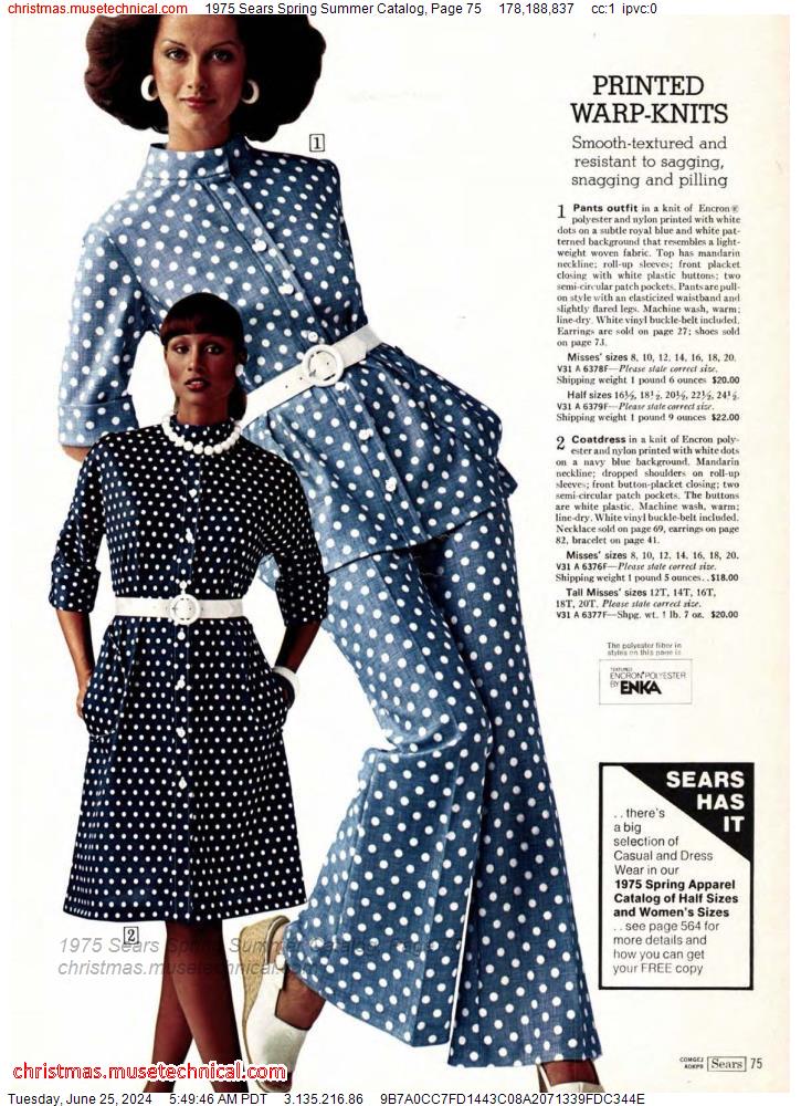 1975 Sears Spring Summer Catalog, Page 75