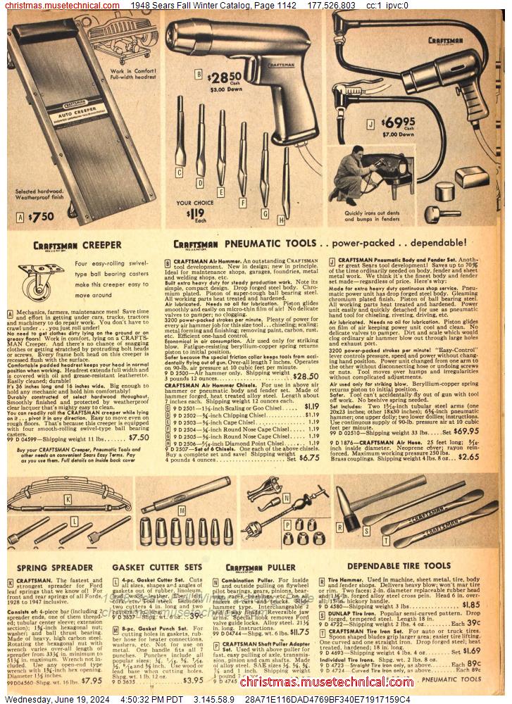 1948 Sears Fall Winter Catalog, Page 1142