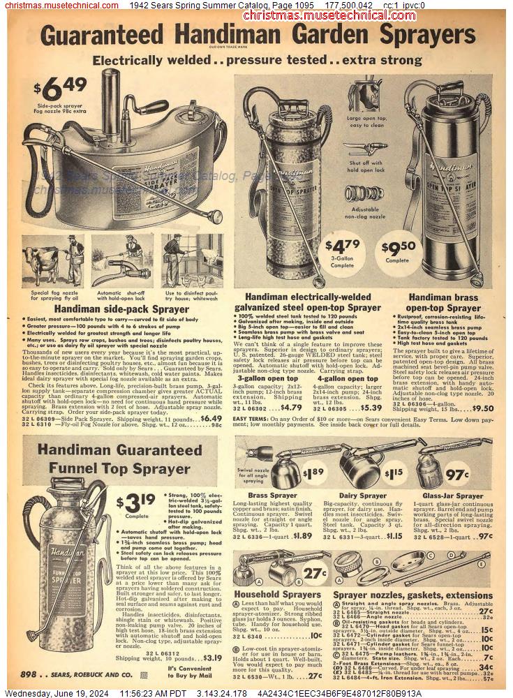 1942 Sears Spring Summer Catalog, Page 1095