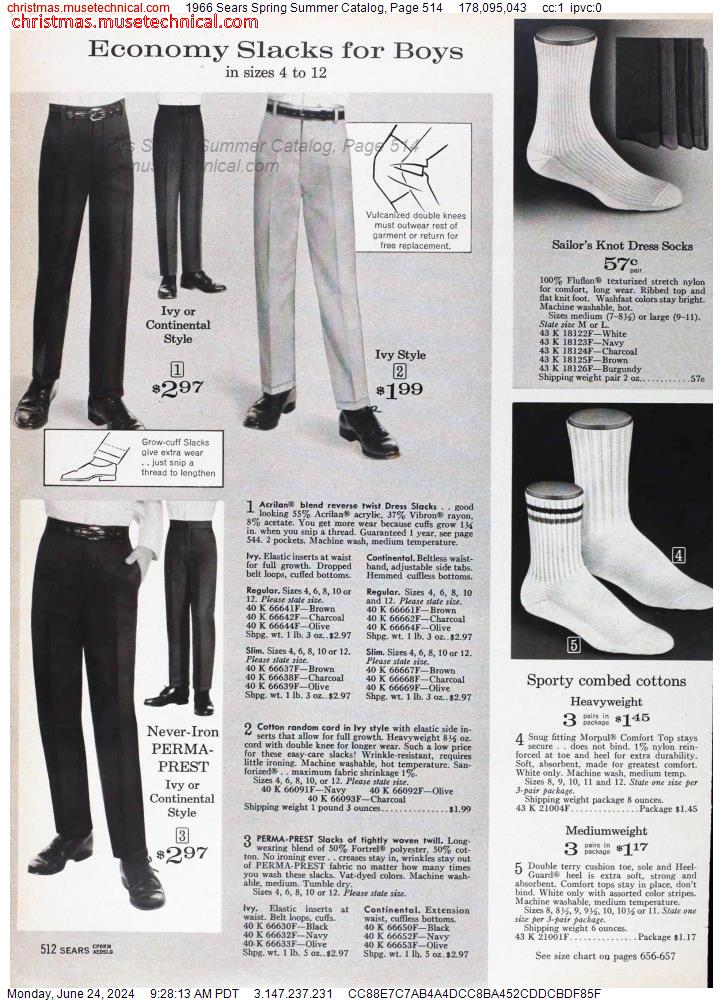 1966 Sears Spring Summer Catalog, Page 514