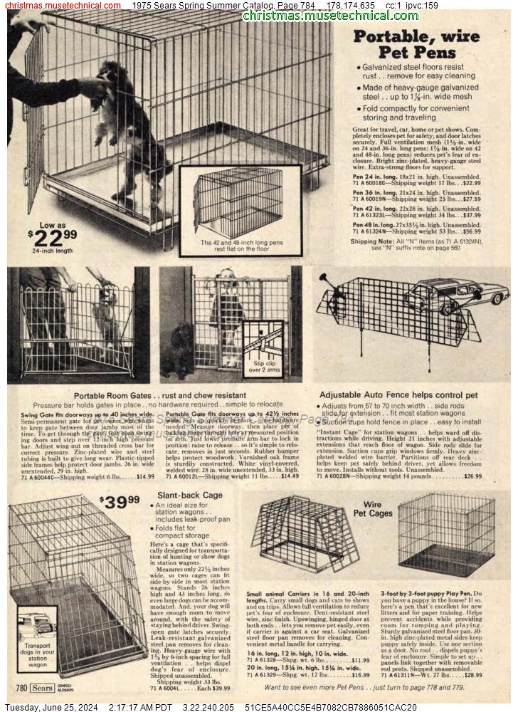1975 Sears Spring Summer Catalog, Page 784
