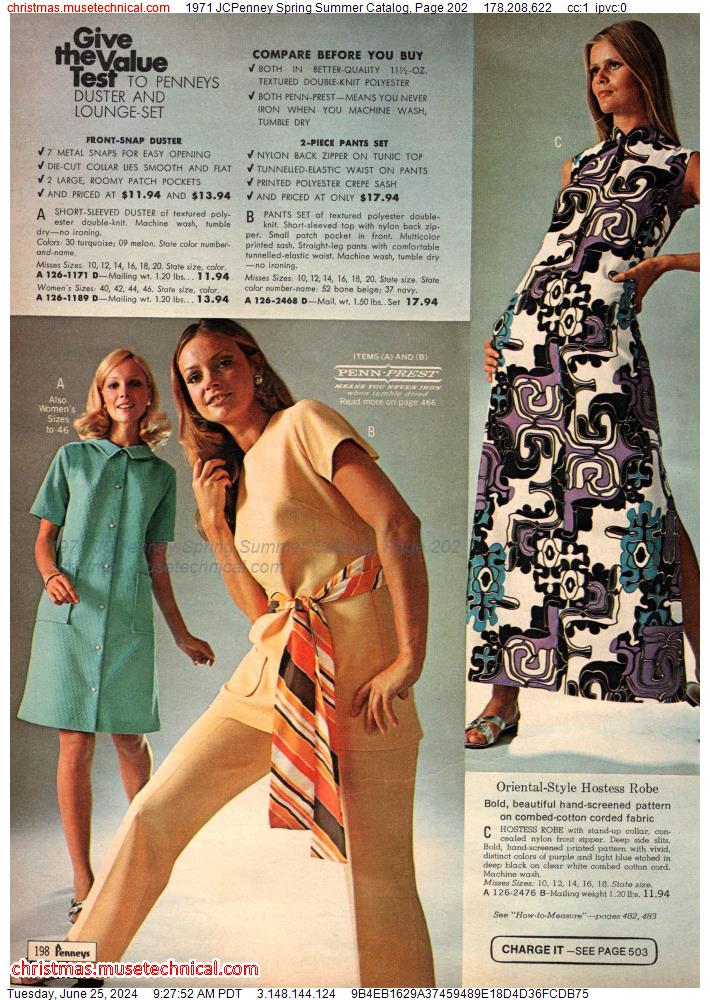 1971 JCPenney Spring Summer Catalog, Page 202