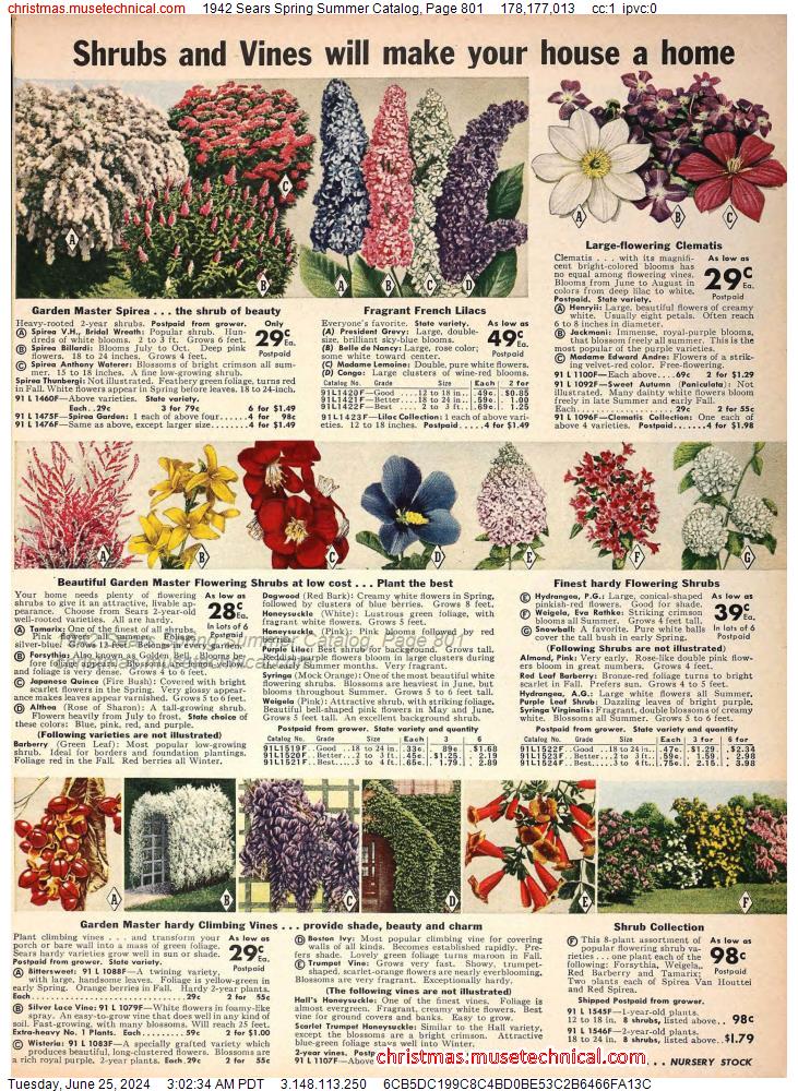 1942 Sears Spring Summer Catalog, Page 801