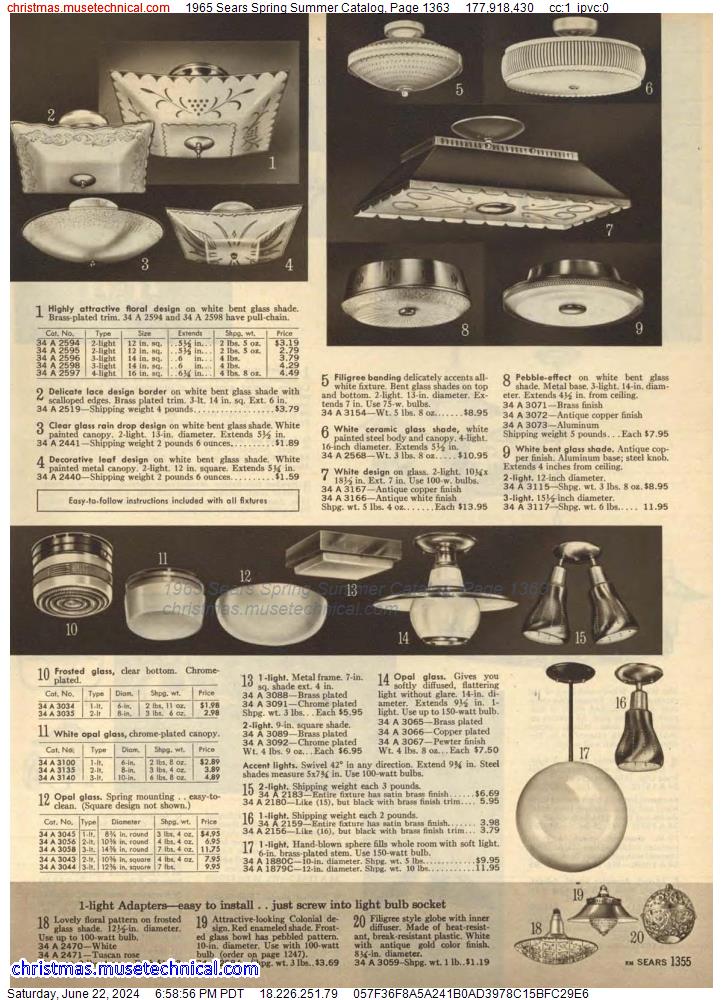 1965 Sears Spring Summer Catalog, Page 1363