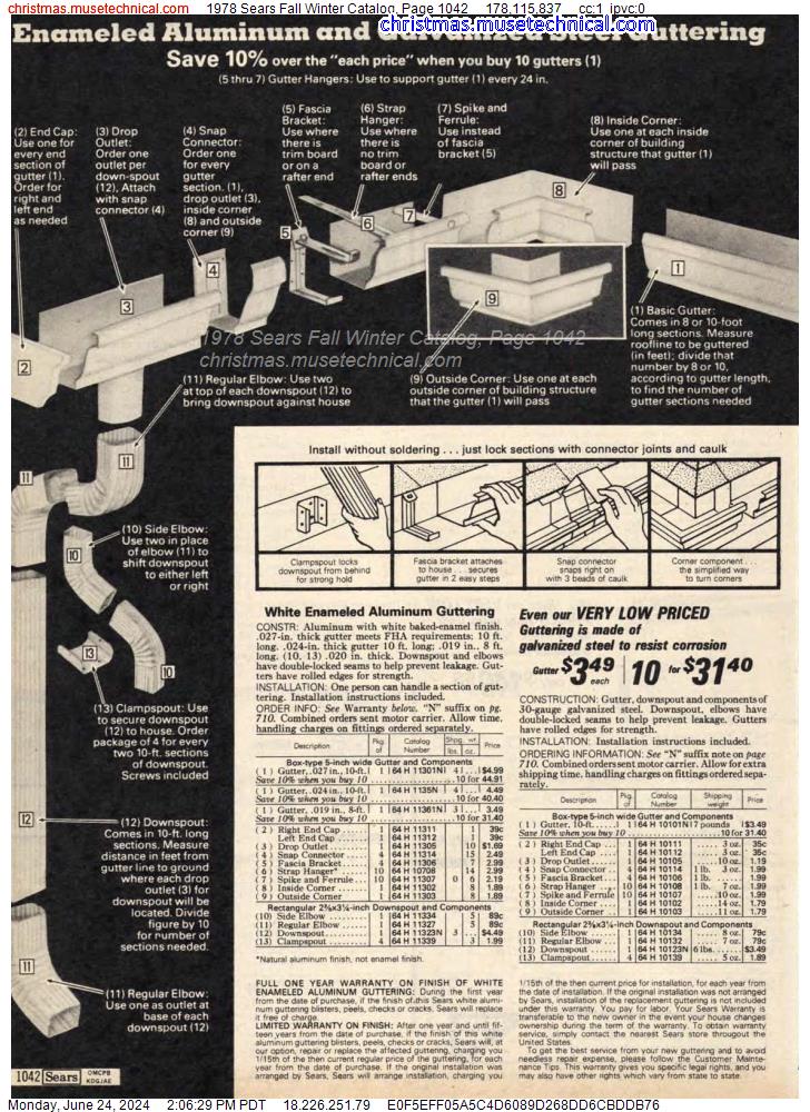 1978 Sears Fall Winter Catalog, Page 1042