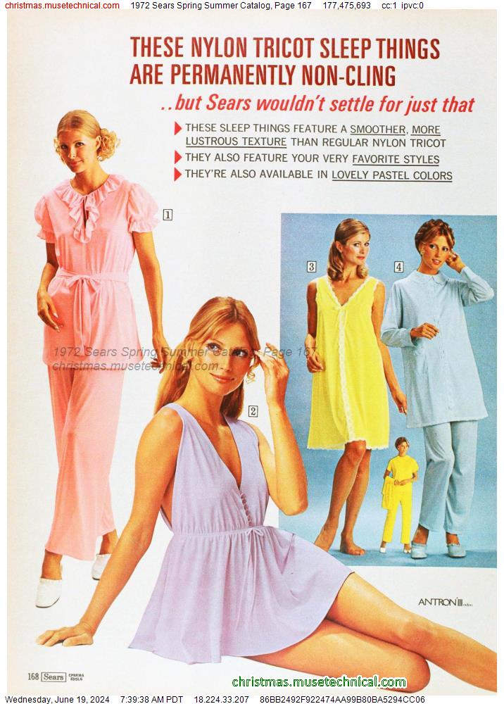 1972 Sears Spring Summer Catalog, Page 167