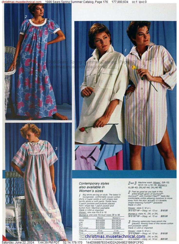 1986 Sears Spring Summer Catalog, Page 176