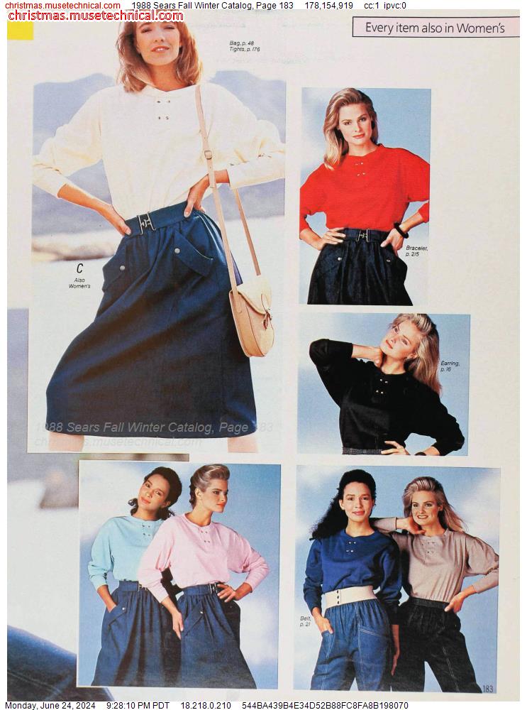 1988 Sears Fall Winter Catalog, Page 183