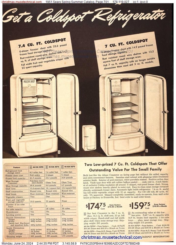 1951 Sears Spring Summer Catalog, Page 701