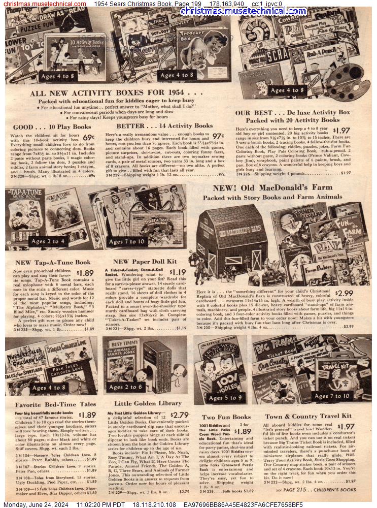 1954 Sears Christmas Book, Page 199