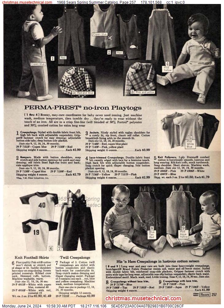 1968 Sears Spring Summer Catalog, Page 257
