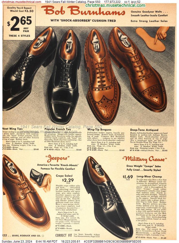 1941 Sears Fall Winter Catalog, Page 550