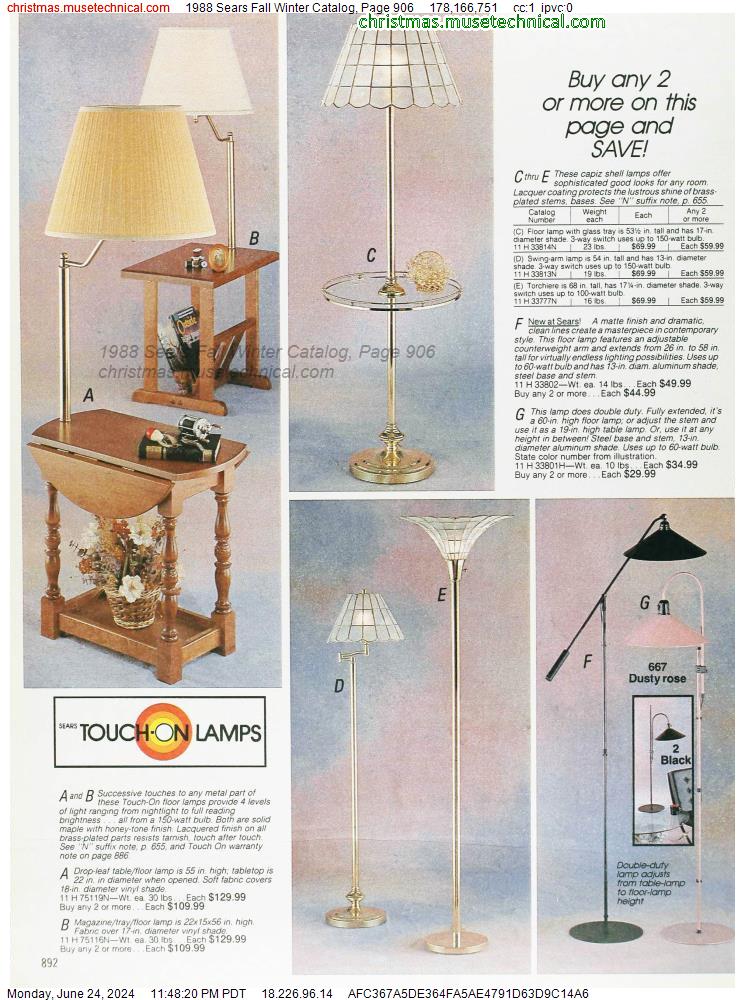 1988 Sears Fall Winter Catalog, Page 906
