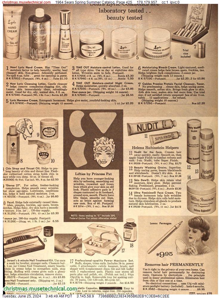 1964 Sears Spring Summer Catalog, Page 425