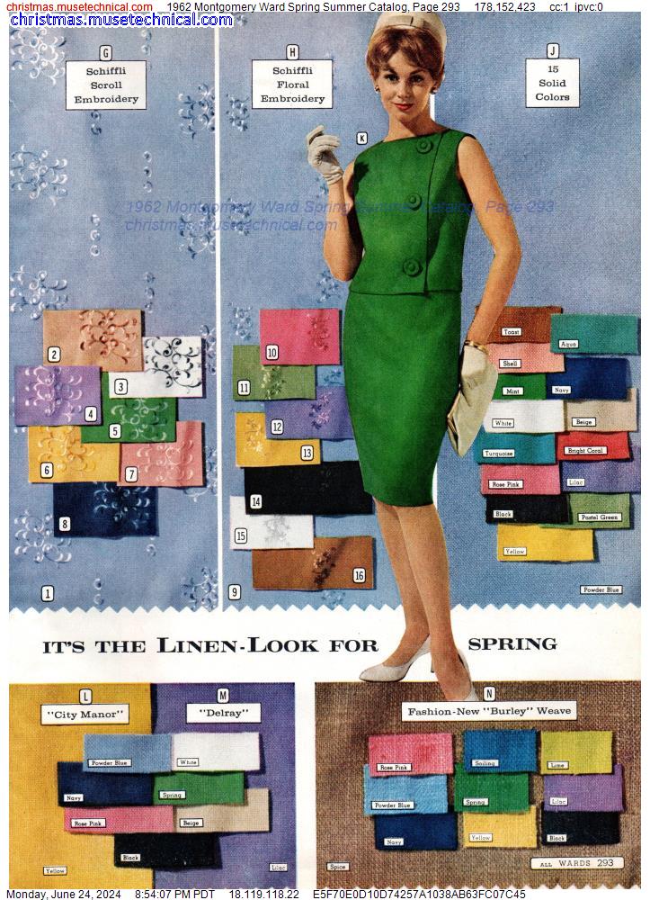 1962 Montgomery Ward Spring Summer Catalog, Page 293