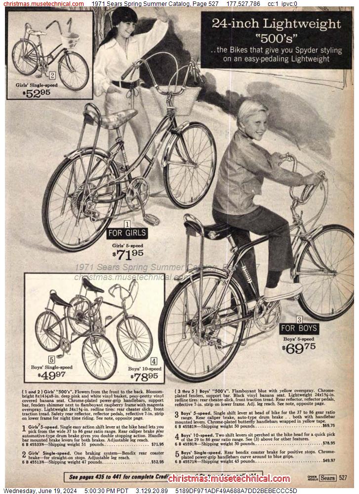 1971 Sears Spring Summer Catalog, Page 527