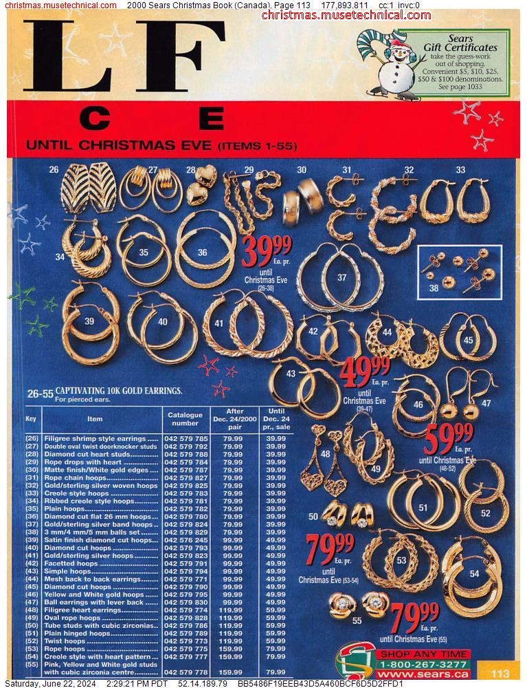 2000 Sears Christmas Book (Canada), Page 113