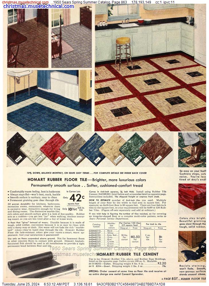 1950 Sears Spring Summer Catalog, Page 863