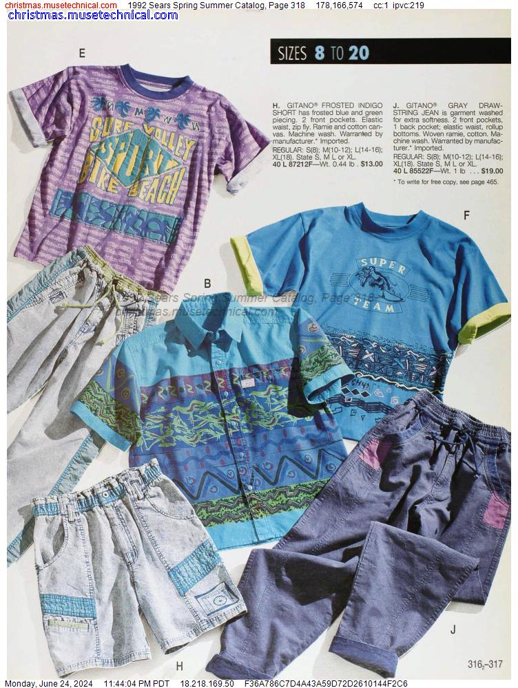 1992 Sears Spring Summer Catalog, Page 318