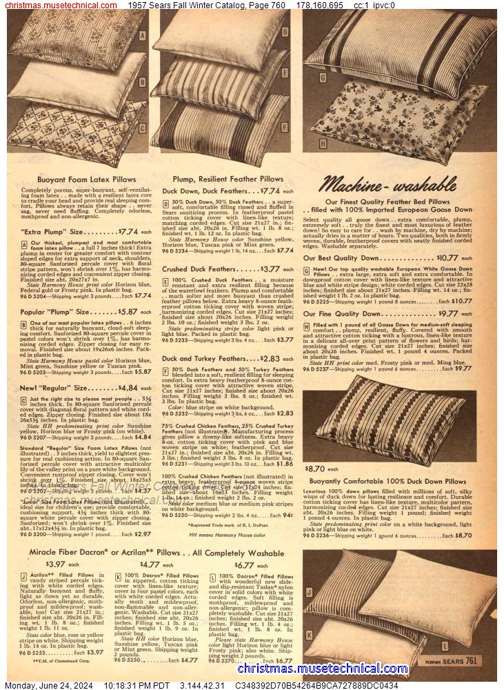 1957 Sears Fall Winter Catalog, Page 760