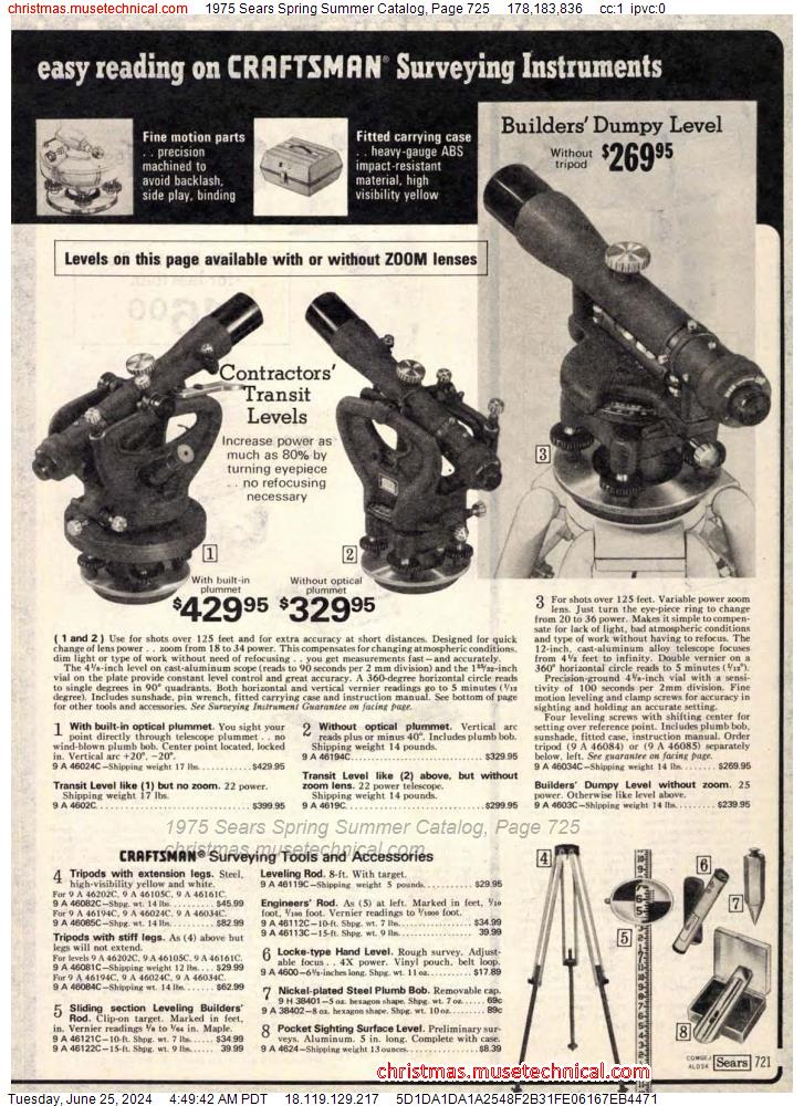 1975 Sears Spring Summer Catalog, Page 725