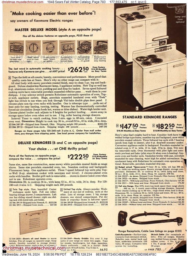 1948 Sears Fall Winter Catalog, Page 783
