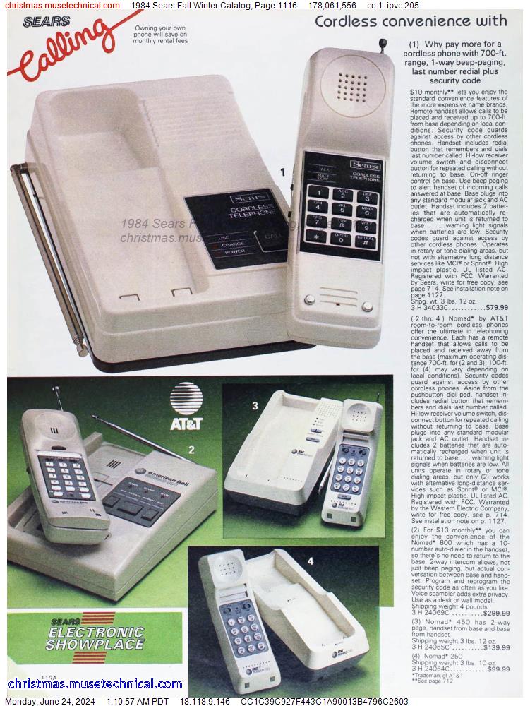 1984 Sears Fall Winter Catalog, Page 1116