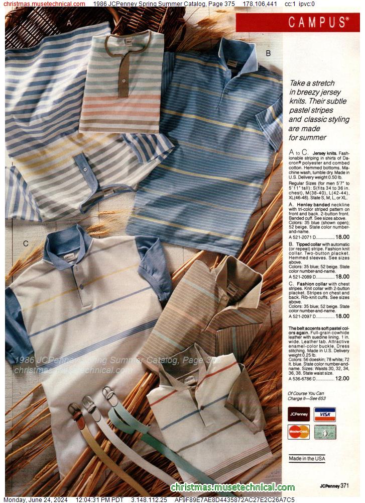 1986 JCPenney Spring Summer Catalog, Page 375