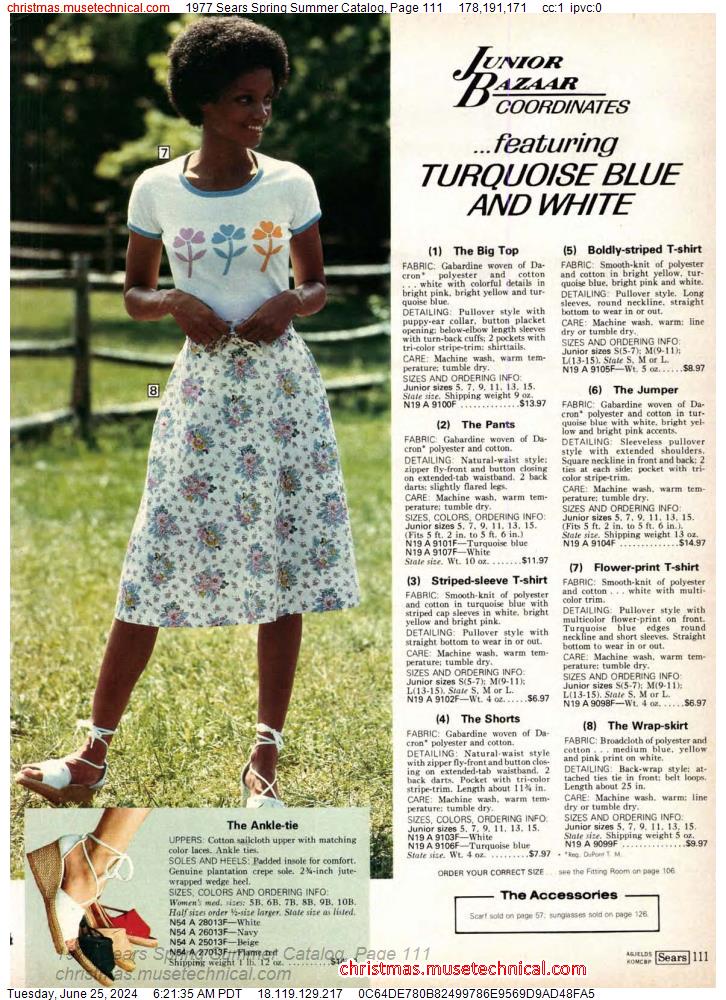 1977 Sears Spring Summer Catalog, Page 111