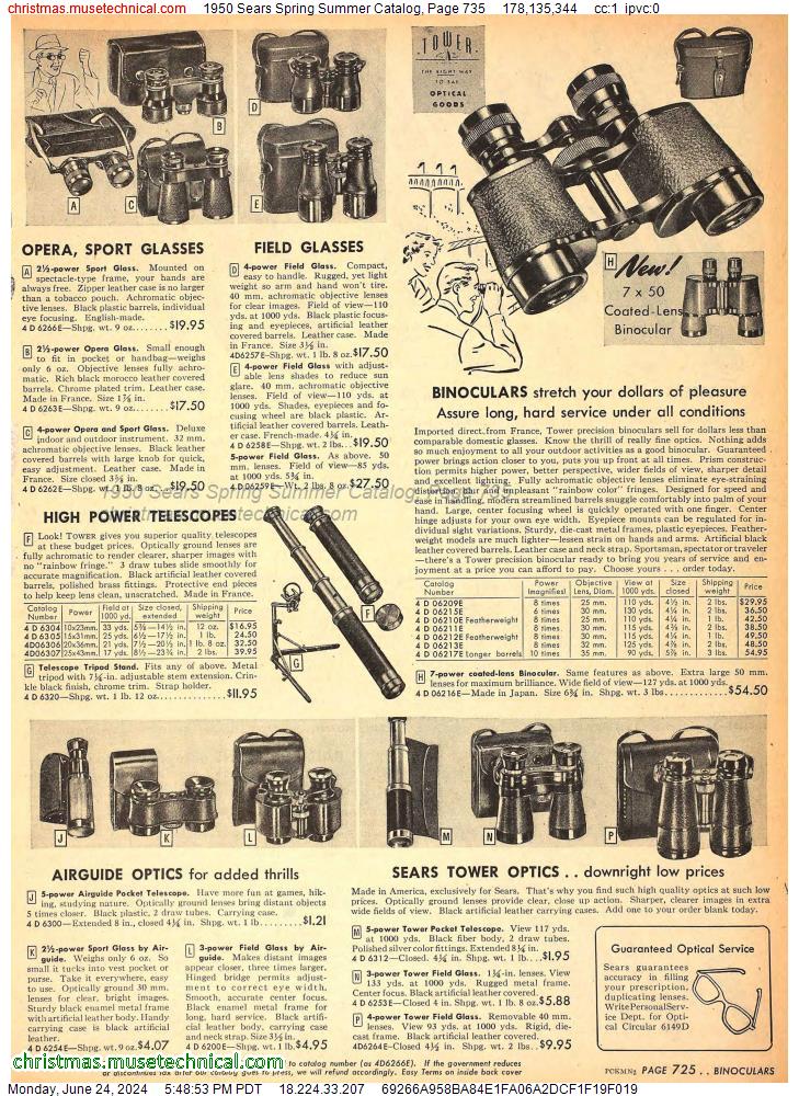1950 Sears Spring Summer Catalog, Page 735