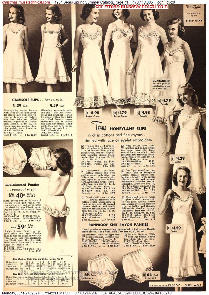 1951 Sears Spring Summer Catalog, Page 71