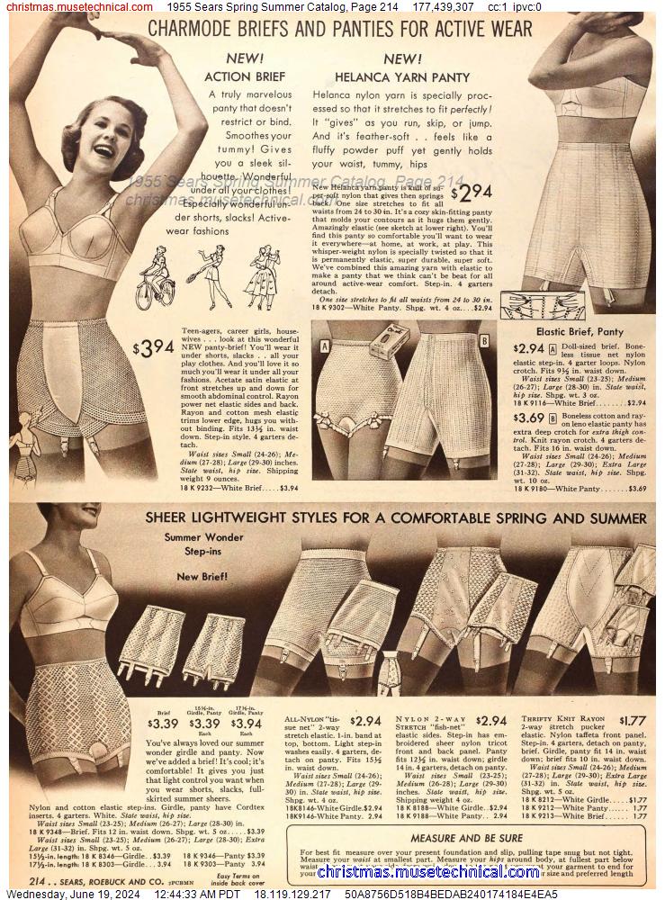 1955 Sears Spring Summer Catalog, Page 214