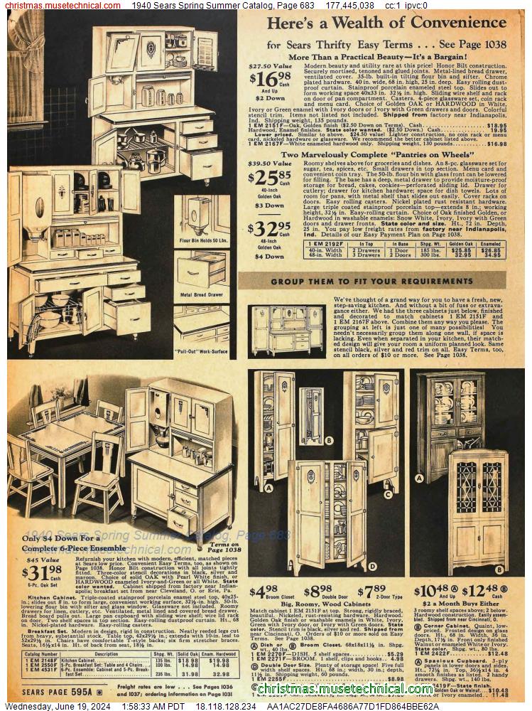 1940 Sears Spring Summer Catalog, Page 683