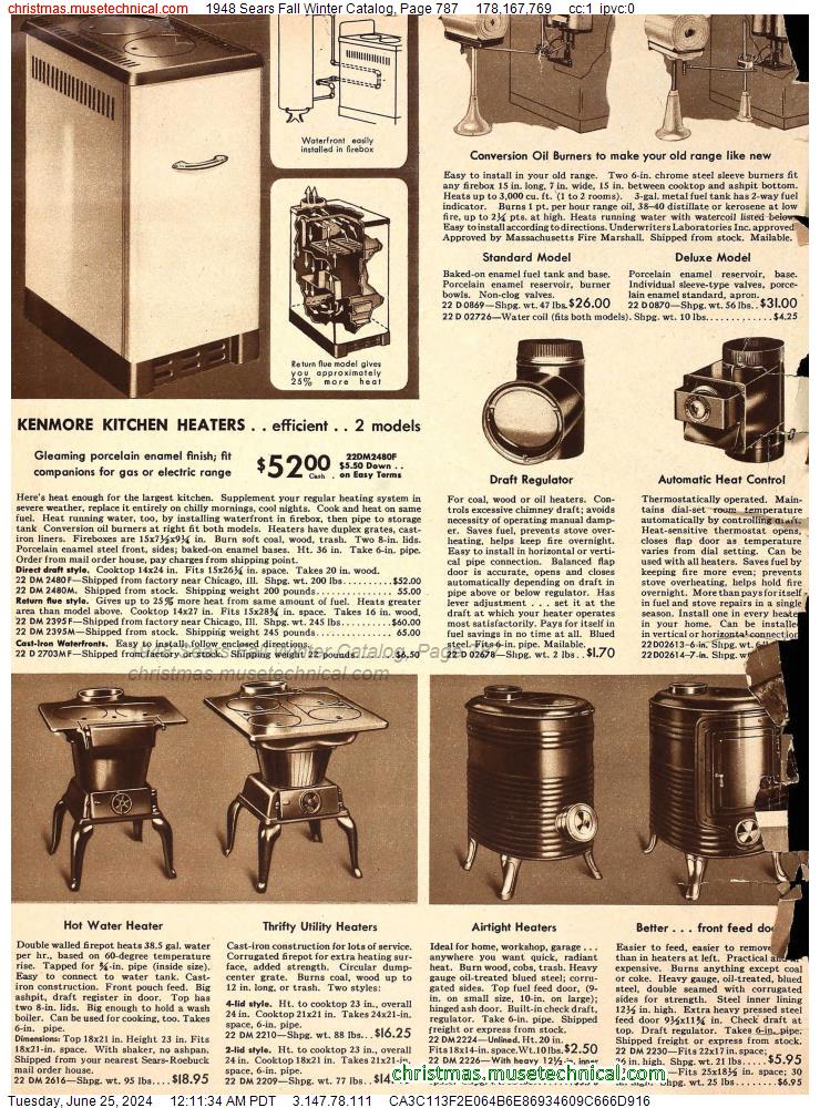 1948 Sears Fall Winter Catalog, Page 787