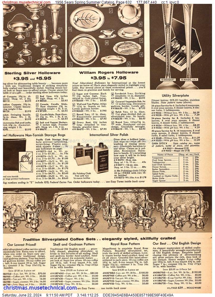 1956 Sears Spring Summer Catalog, Page 632