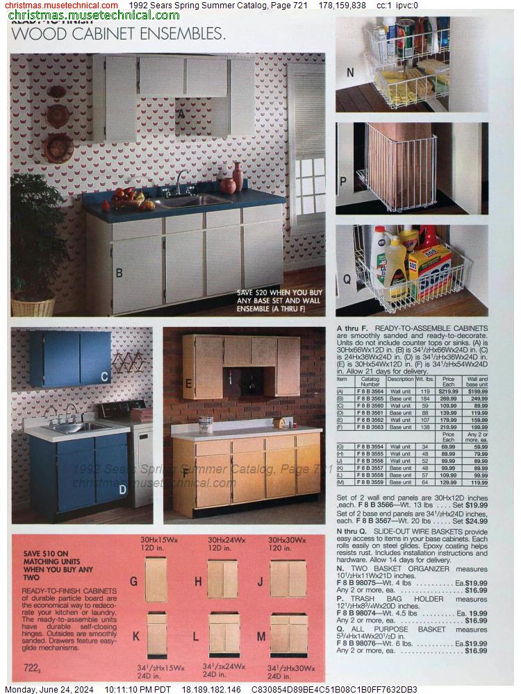 1992 Sears Spring Summer Catalog, Page 721
