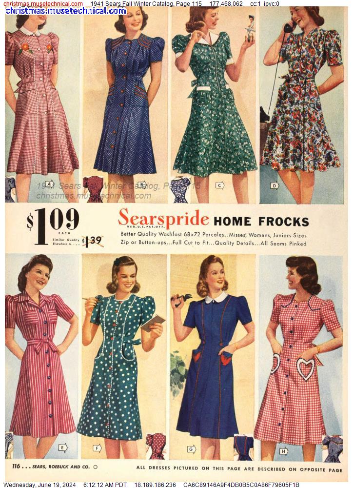 1941 Sears Fall Winter Catalog, Page 115