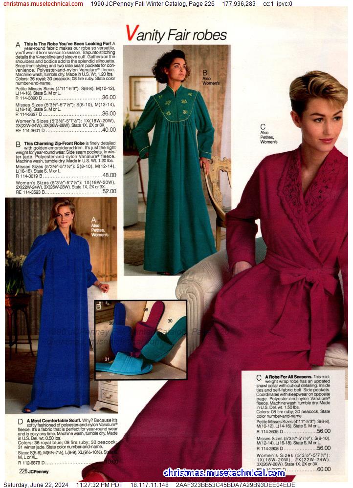 1990 JCPenney Fall Winter Catalog, Page 226