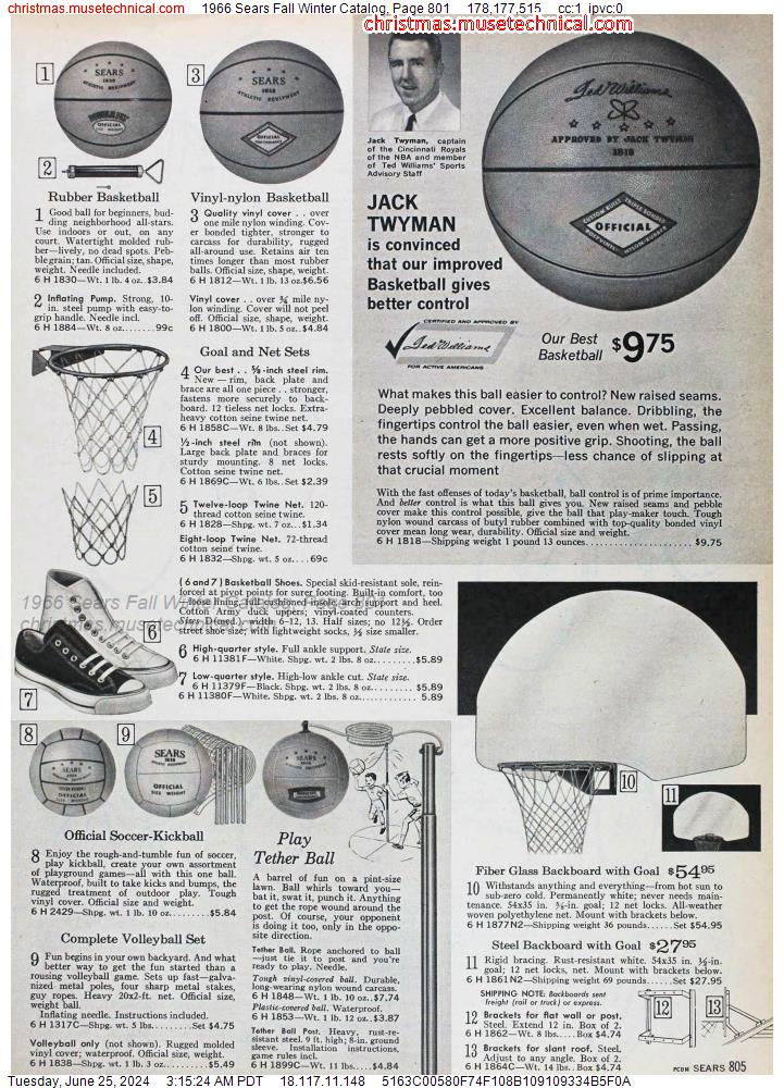 1966 Sears Fall Winter Catalog, Page 801