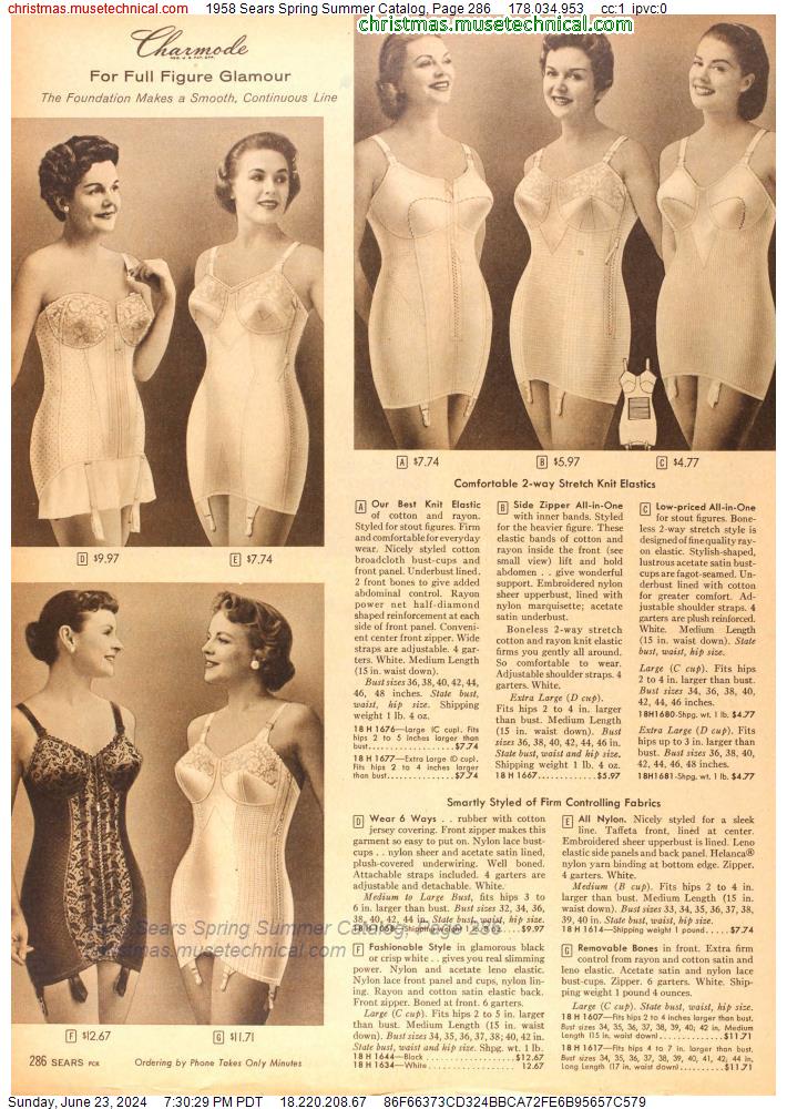 1958 Sears Spring Summer Catalog, Page 286