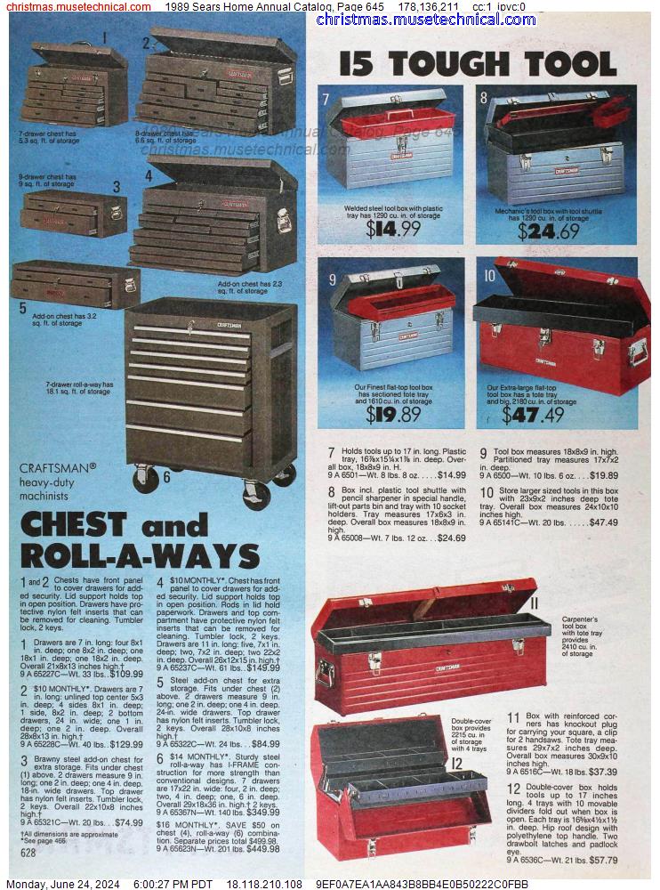 1989 Sears Home Annual Catalog, Page 645