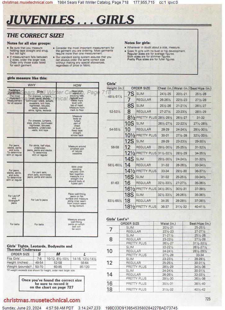 1984 Sears Fall Winter Catalog, Page 718