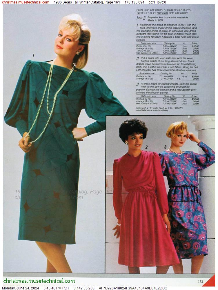 1986 Sears Fall Winter Catalog, Page 161