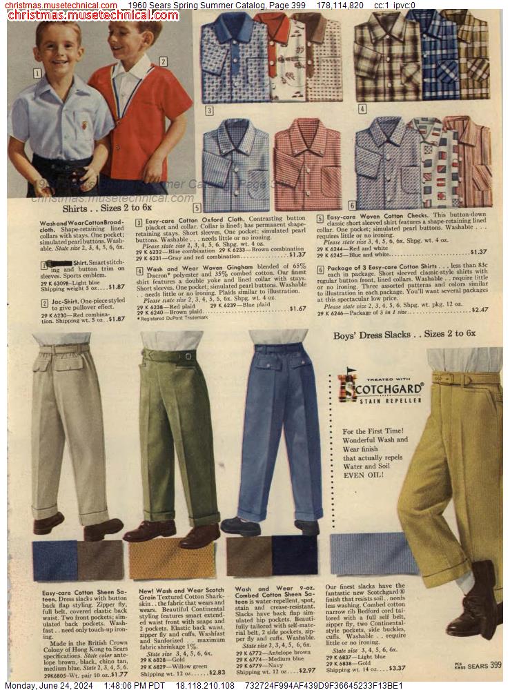 1960 Sears Spring Summer Catalog, Page 399
