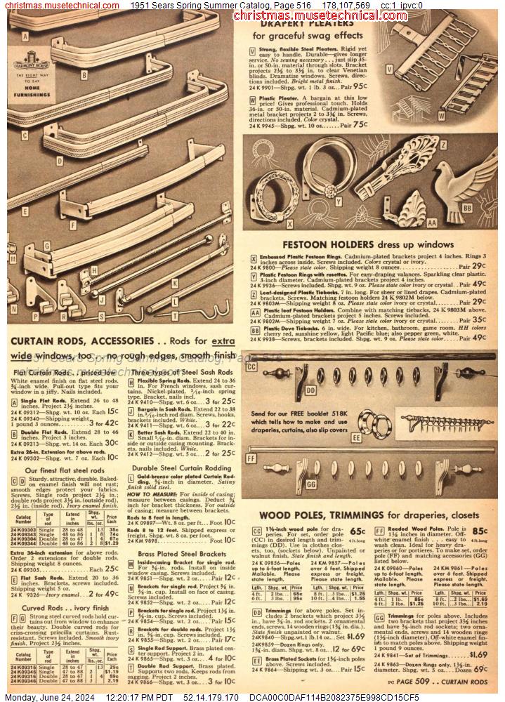 1951 Sears Spring Summer Catalog, Page 516
