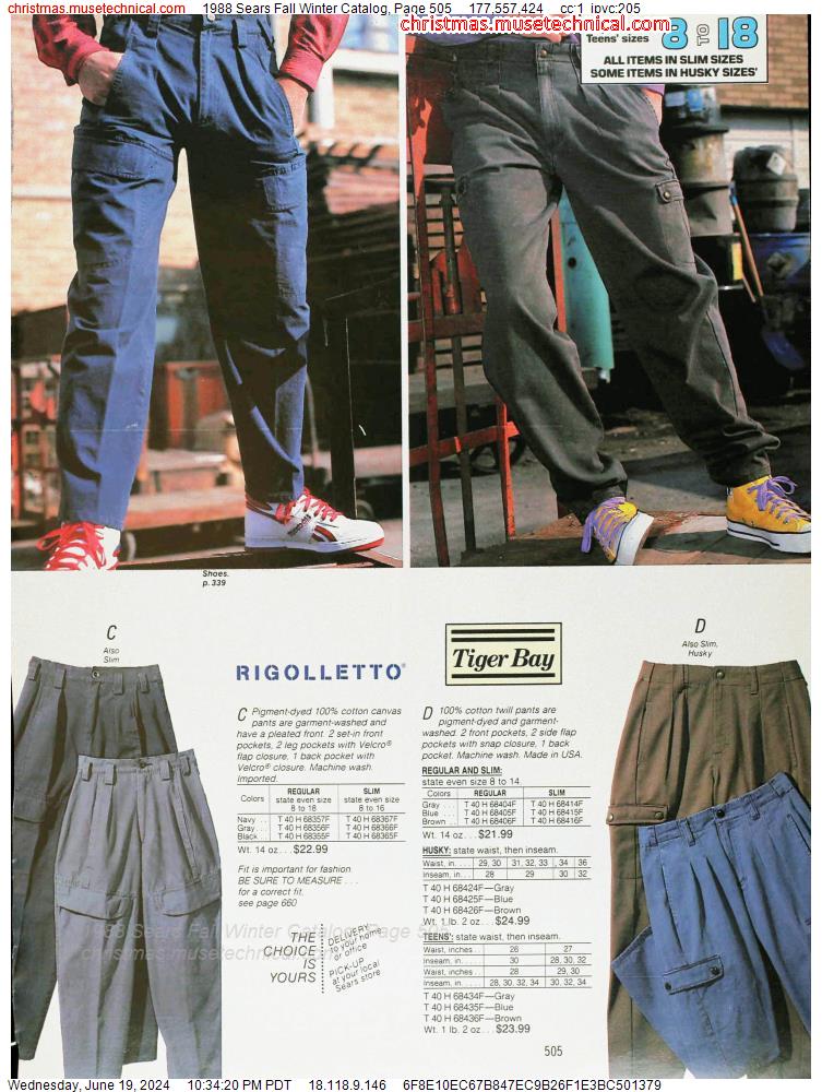 1988 Sears Fall Winter Catalog, Page 505