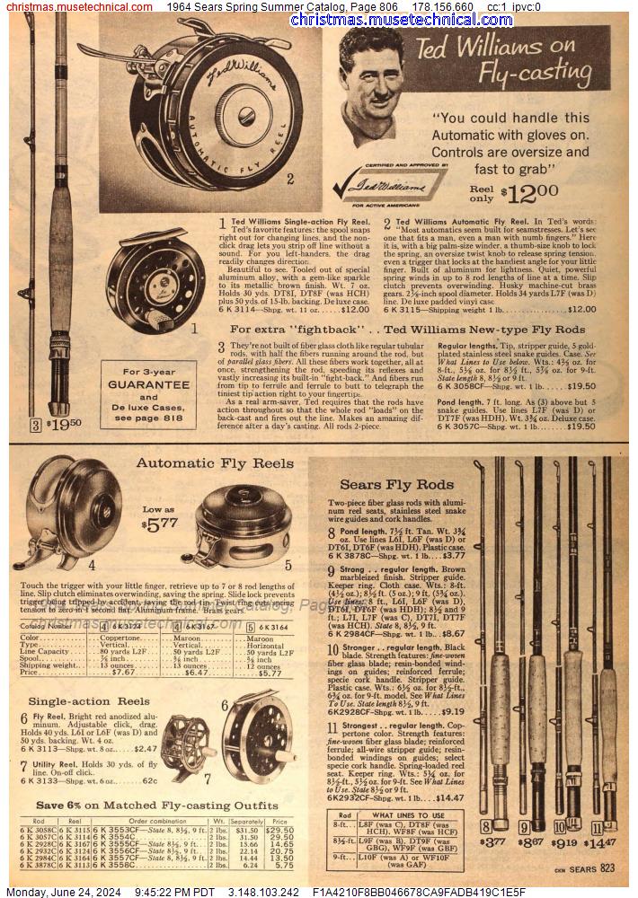 1964 Sears Spring Summer Catalog, Page 806