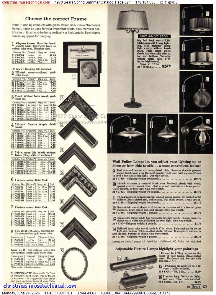 1970 Sears Spring Summer Catalog, Page 824