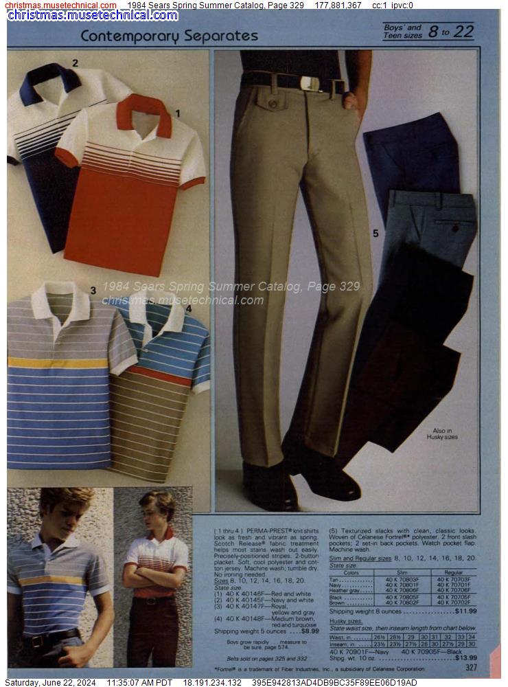 1984 Sears Spring Summer Catalog, Page 329