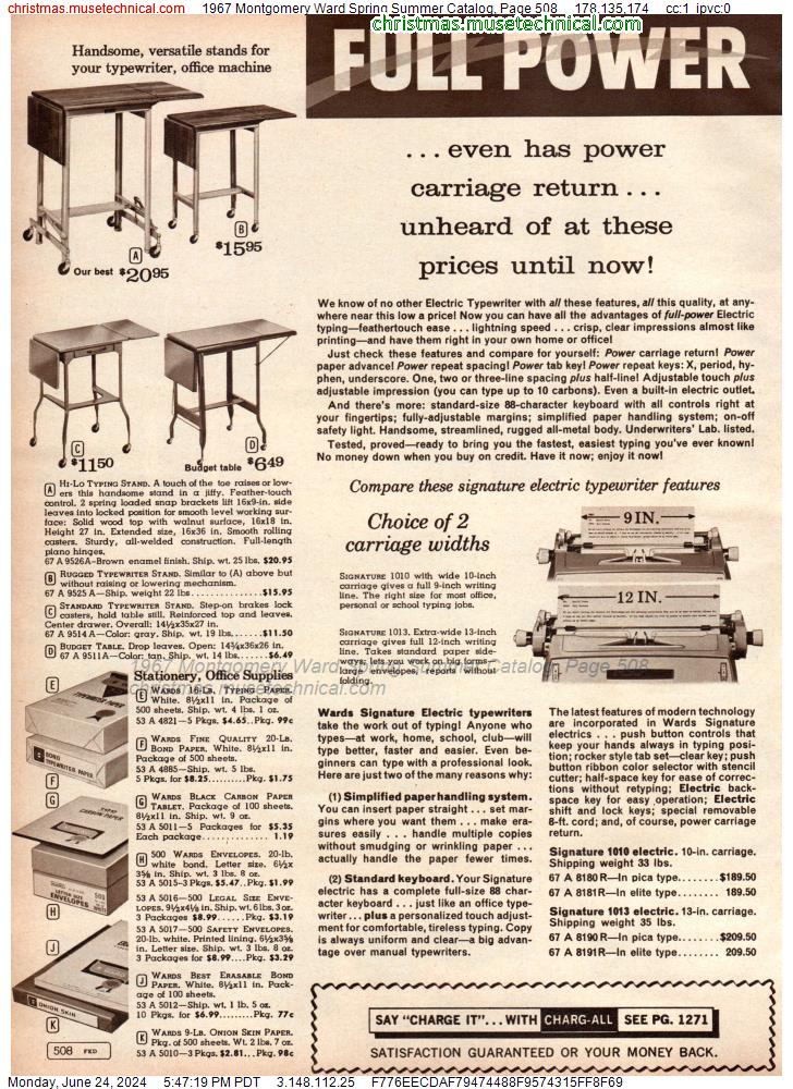 1967 Montgomery Ward Spring Summer Catalog, Page 508